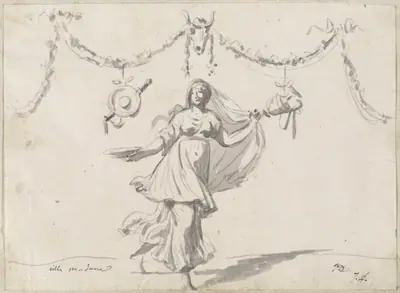 Ornament with a Woman in Ancient Dress