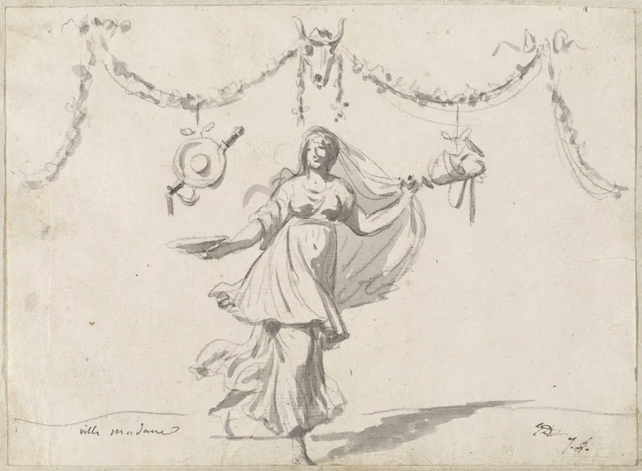 Ornament with a Woman in Ancient Dress by Jacques-Louis David