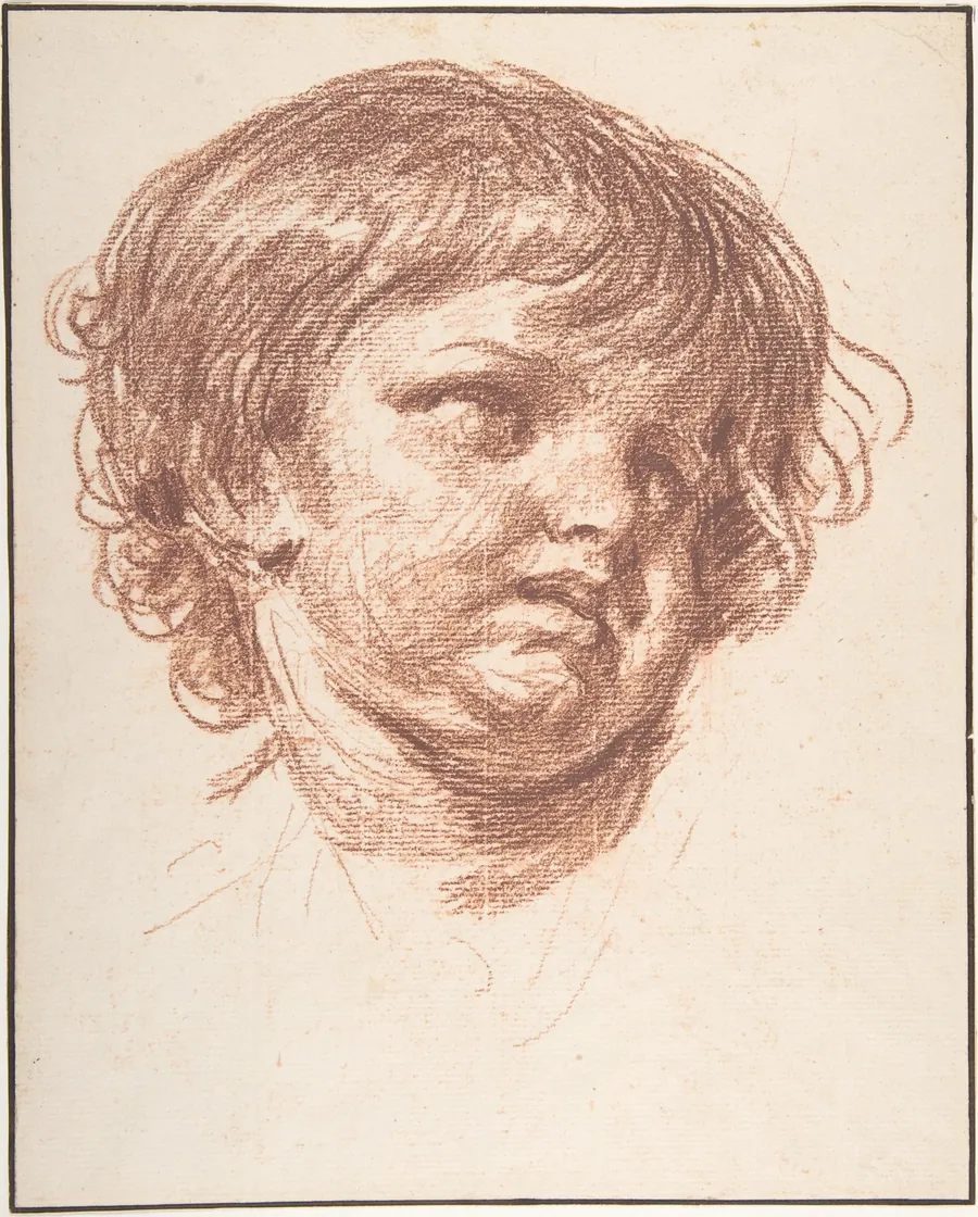 Head of a Young Boy by Jean-Baptiste Greuze