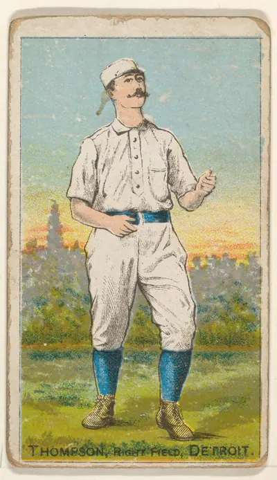 Thompson, Right Field, Detroit, from the Gold Coin series (N284) for Gold Coin Chewing Tobacco
