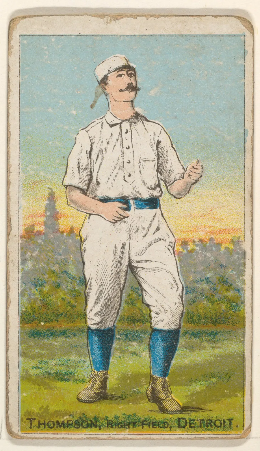 Thompson, Right Field, Detroit, from the Gold Coin series (N284) for Gold Coin Chewing Tobacco by D. Buchner & Co., New York