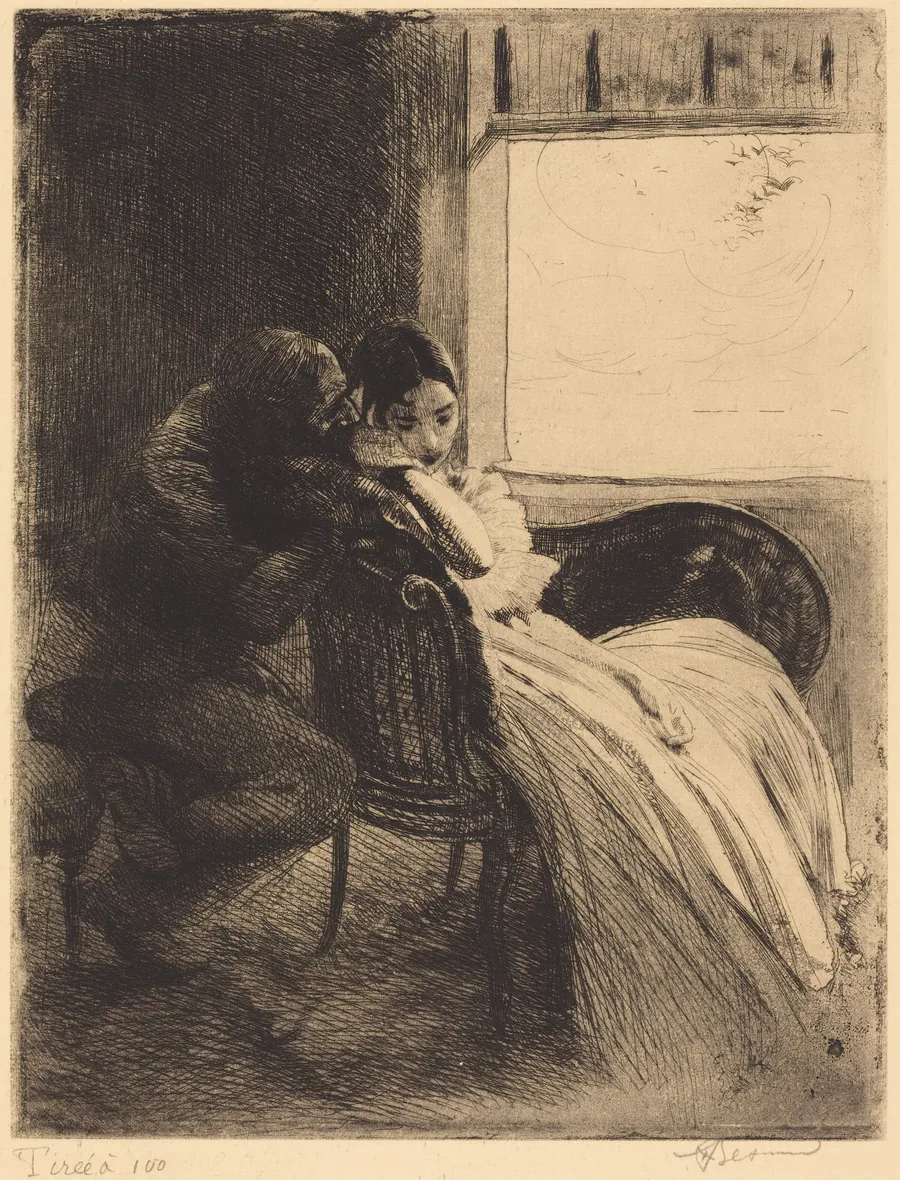 The Flirt (Le flirt) by Albert Besnard