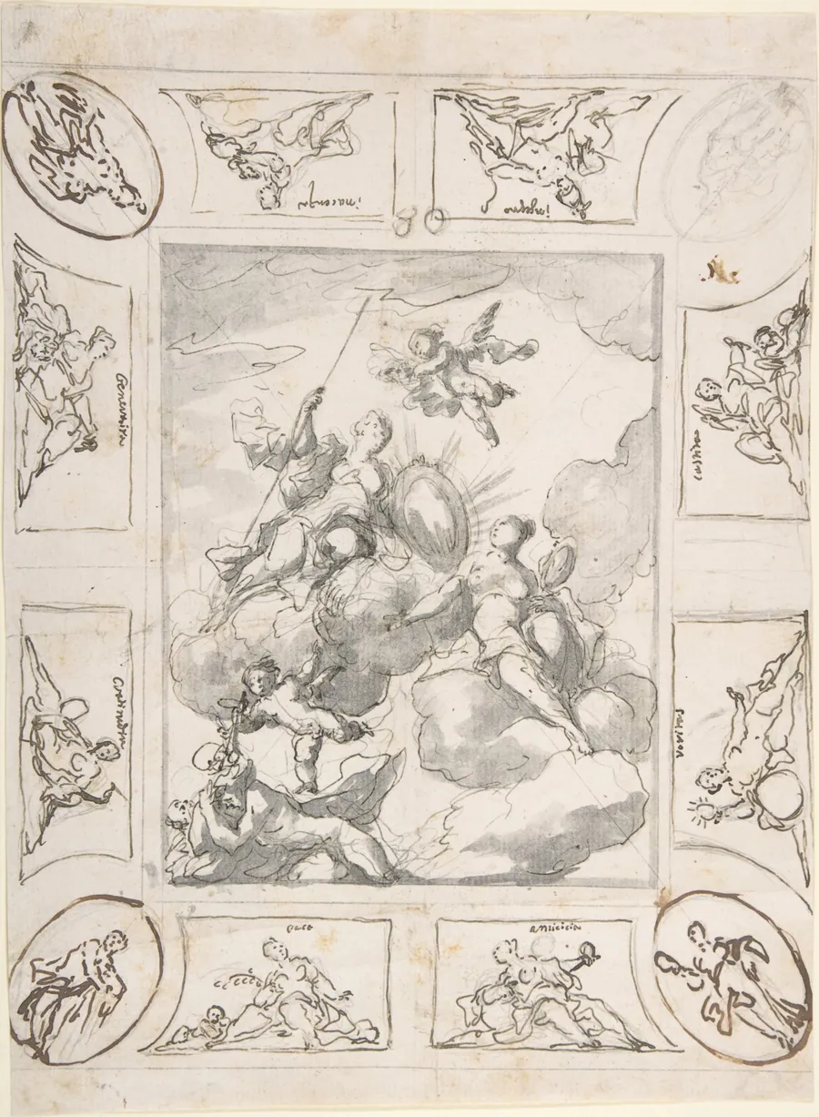 The Triumph of Courage and Wisdom by Johann Michael Rottmayr
