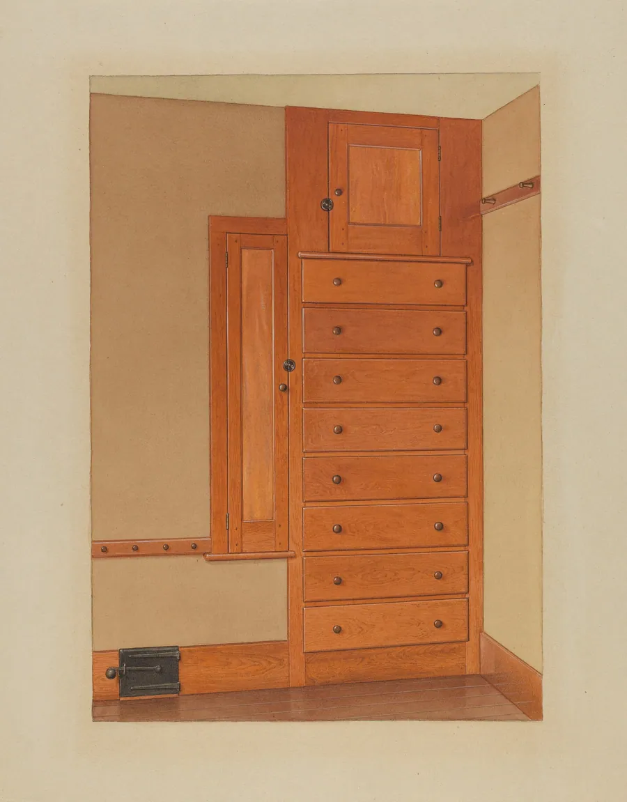 Shaker Built-In Cupboard by American 20th Century