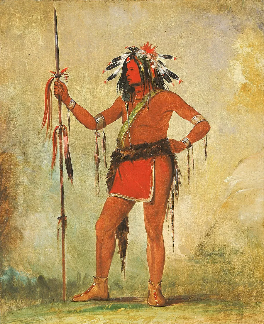 Cáh-be-múb-bee, He Who Sits Everywhere, a Brave by George Catlin, born Wilkes-Barre, PA 1796-died Jersey City, NJ 1872