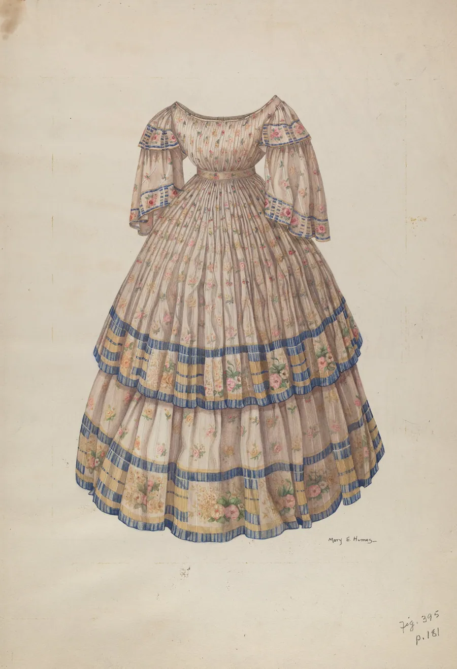 Dress with Hoop Skirt by Mary E. Humes