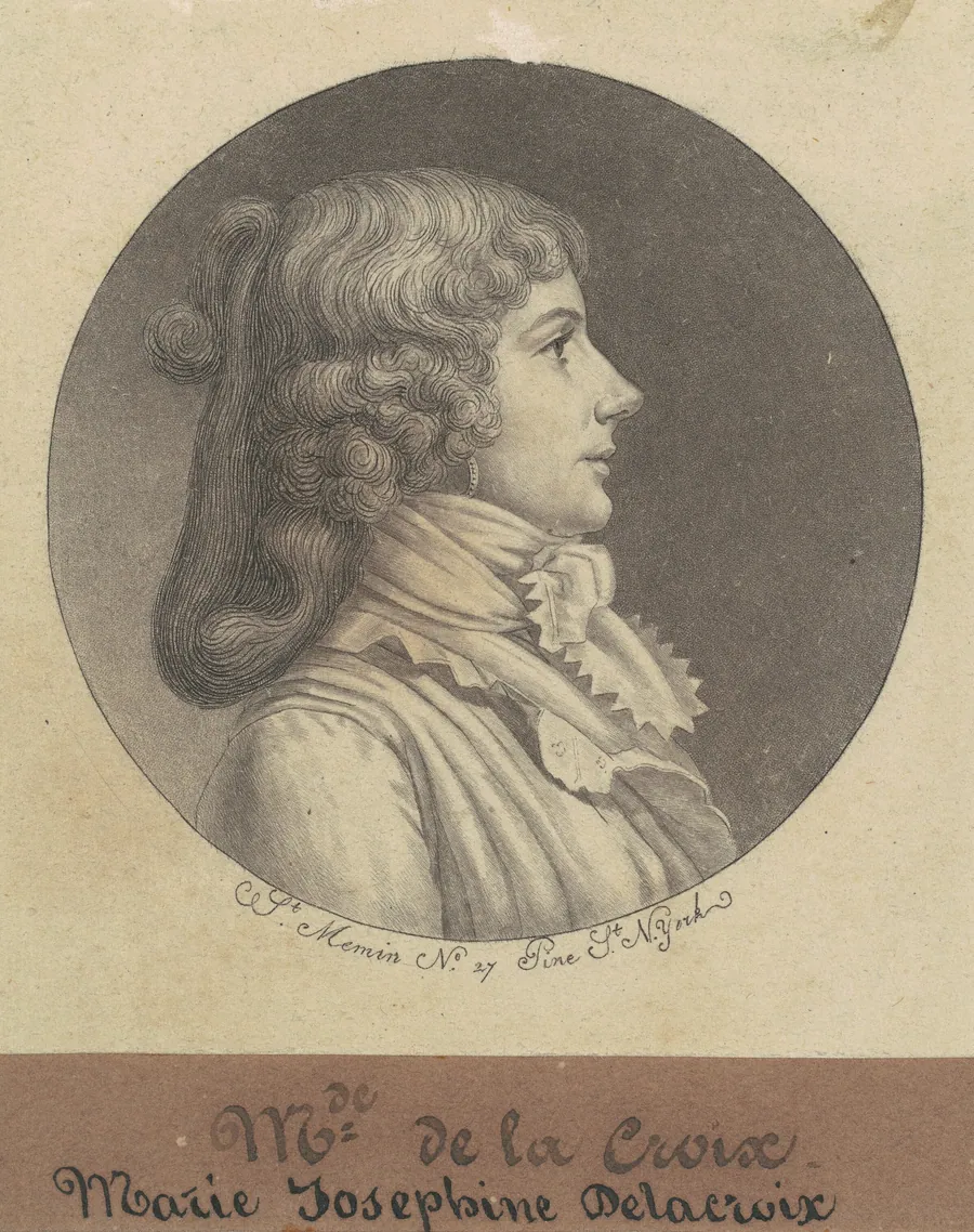 Marie Josephine Delacroix by Charles B. J. Févret de Saint-Mémin