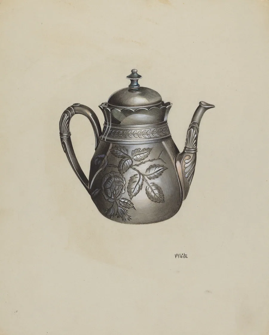 Silver Teapot by Edward White