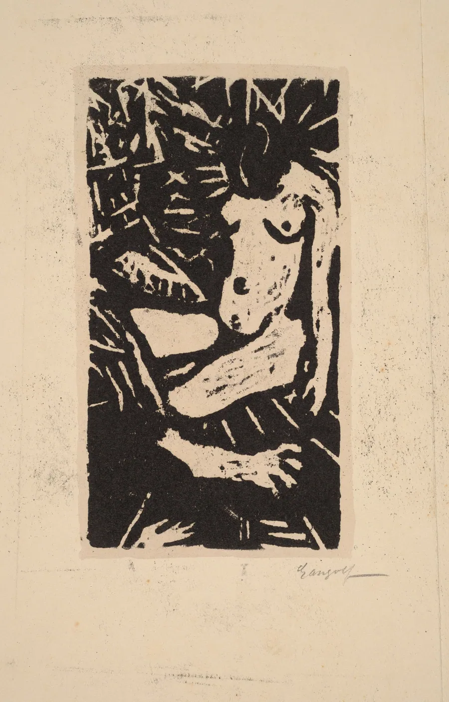 Seated Nude by Paul Gangolf