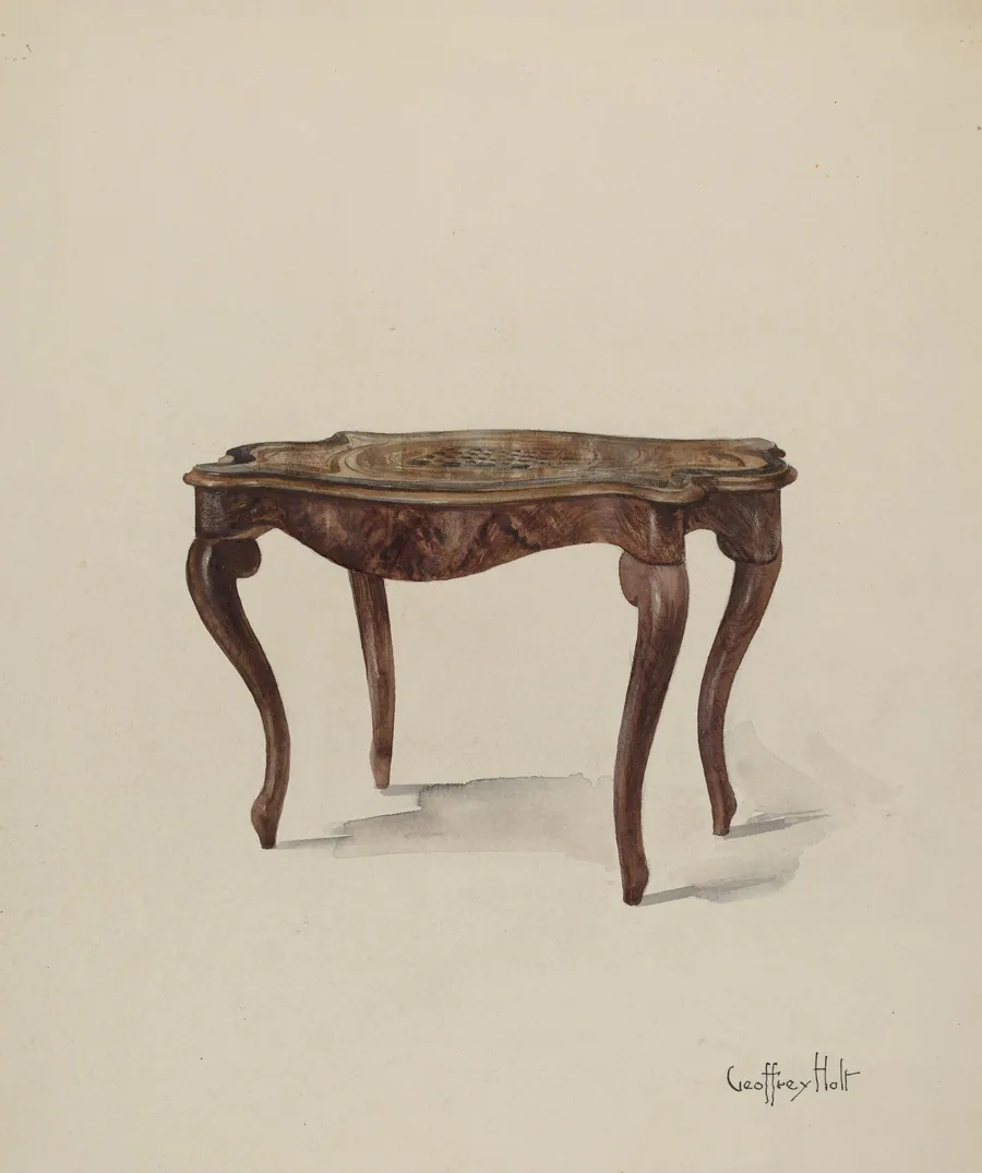 Marquetry Table, Showing Style by Geoffrey Holt