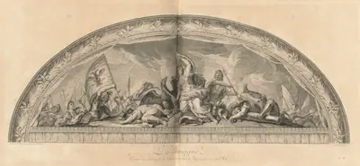 L'Allemagne Cintre du Salon de la Guerre du côté des appartemens du Roi (Germany, Center of the Salon of War next to the King's Chambers) [pl. 37]