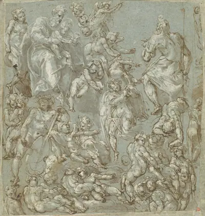 Saint Joseph and the Christ Child with Angels and Putti