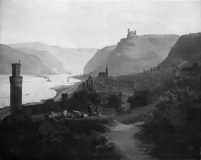 Udsigt over Oberwesel ved Rhinen