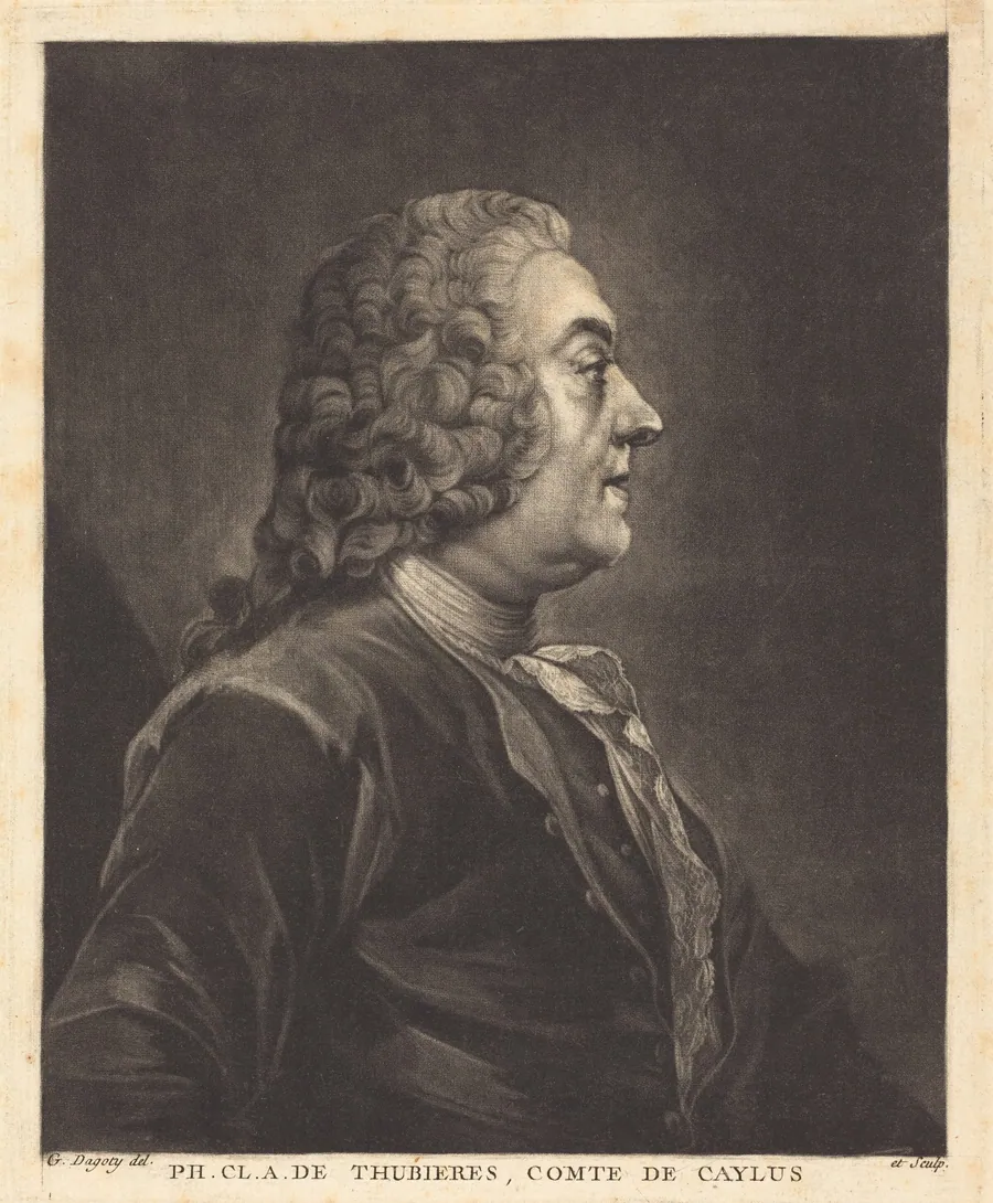 Ph. Cl. A. de Thubières, Comte de Caylus by Jean-Baptiste-André Gautier-Dagoty