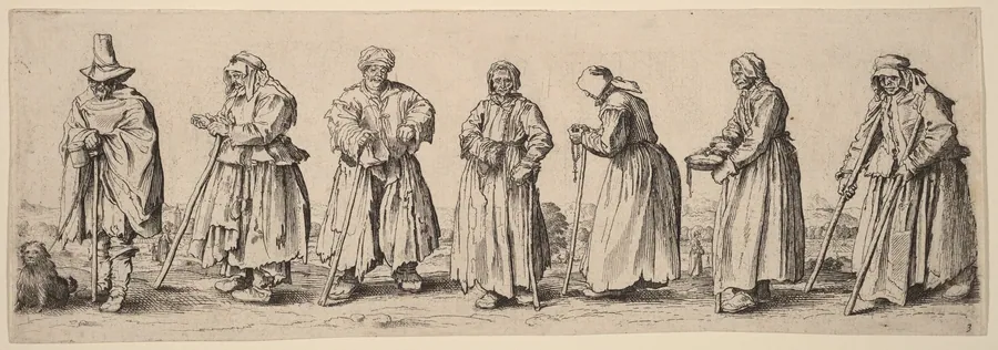 Men and Women Beggars by Wenceslaus Hollar