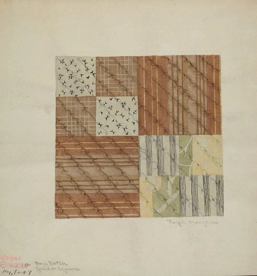 Patchwork Quilt Squares (4) by Ralph N. Morgan