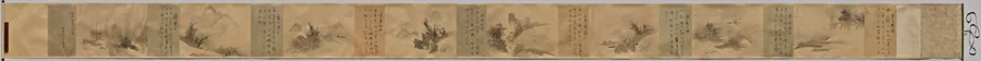 Poems and Pictures of the Eight Views of Xiao-Xiang by Unkoku Tōgan