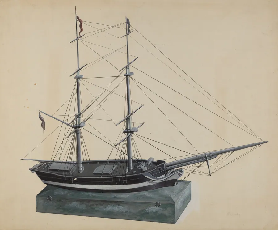 Model Brig by William Kerby