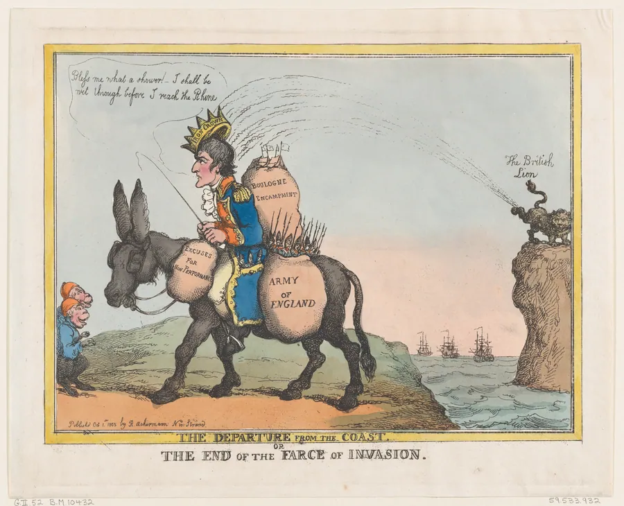 The Departure from the Coast, or the End of the Farce of Invasion by Thomas Rowlandson