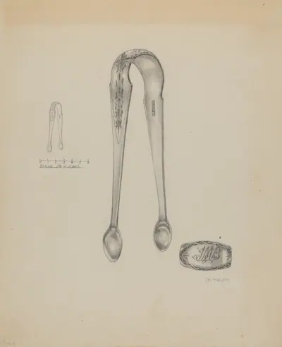 Silver Sugar Tongs