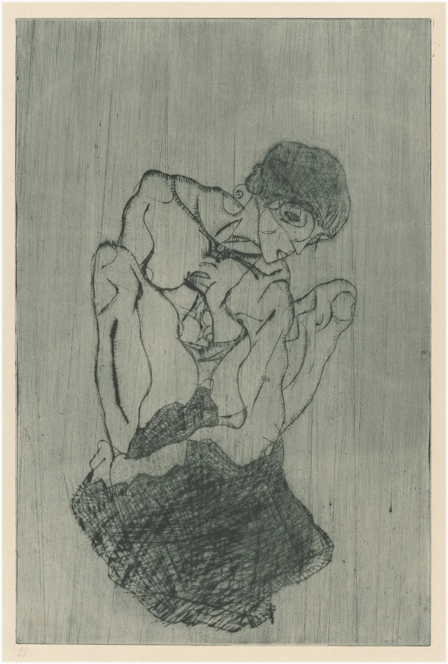Sorrow (Kümmernis) by Egon Schiele