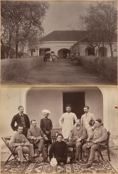 Civil officers at Jhansi (recto); Mr. William's House, Jhansi (verso)