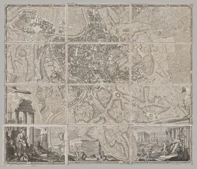 Nuova pianta di Roma data in luce da Giambattista Nolli l’anno MDCCXLVII, known as La Pianta Grande di Roma