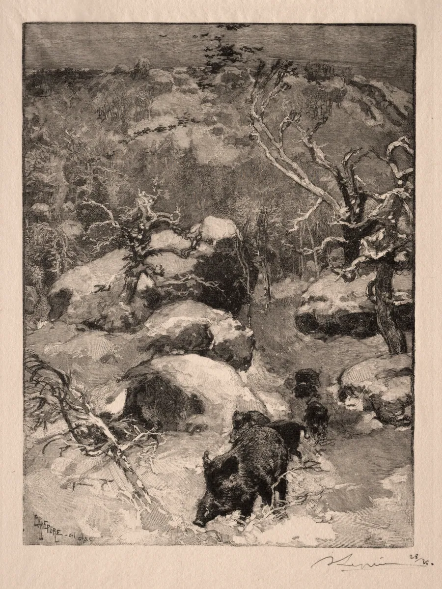 Roche Cuvier Chatillon by Auguste Louis Lepère