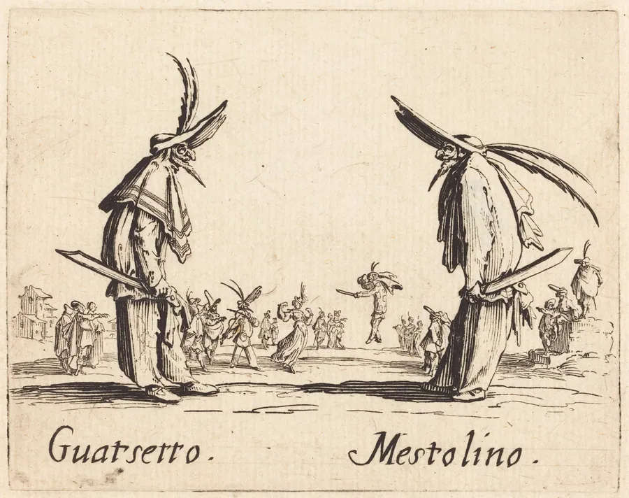 Guatsetto and Mestolino by Jacques Callot