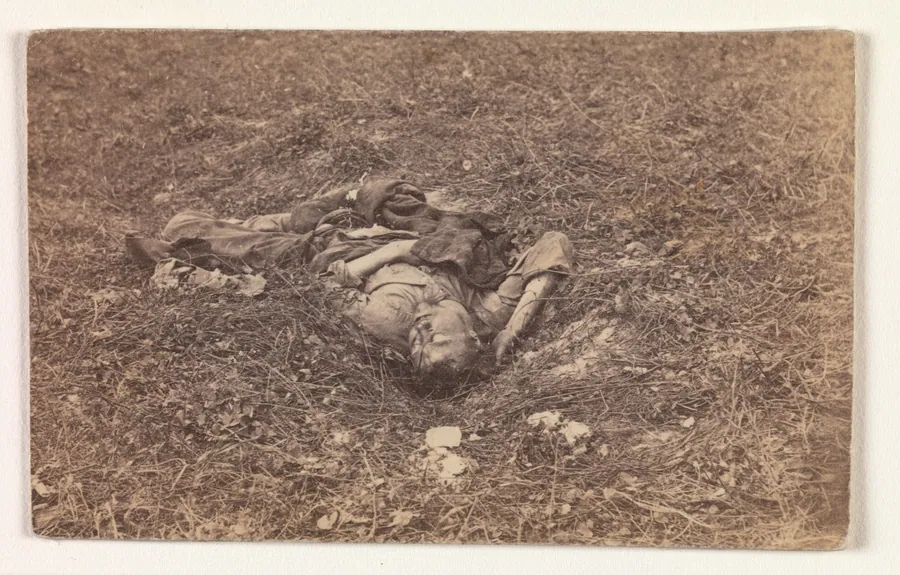 Confederate Soldier [on the Battlefield at Antietam] by Alexander Gardner