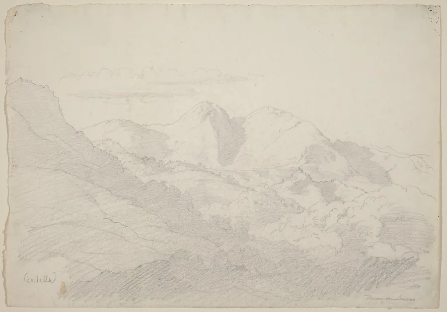 The Sabine Hills and Rocca Santo Stefano Seen from Civitella by Ludwig Richter