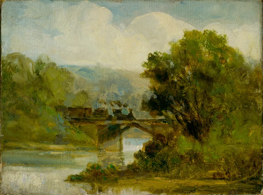 Train by Edward Mitchell Bannister, born St. Andrews, New Brunswick, Canada 1828-died Providence, RI 1901