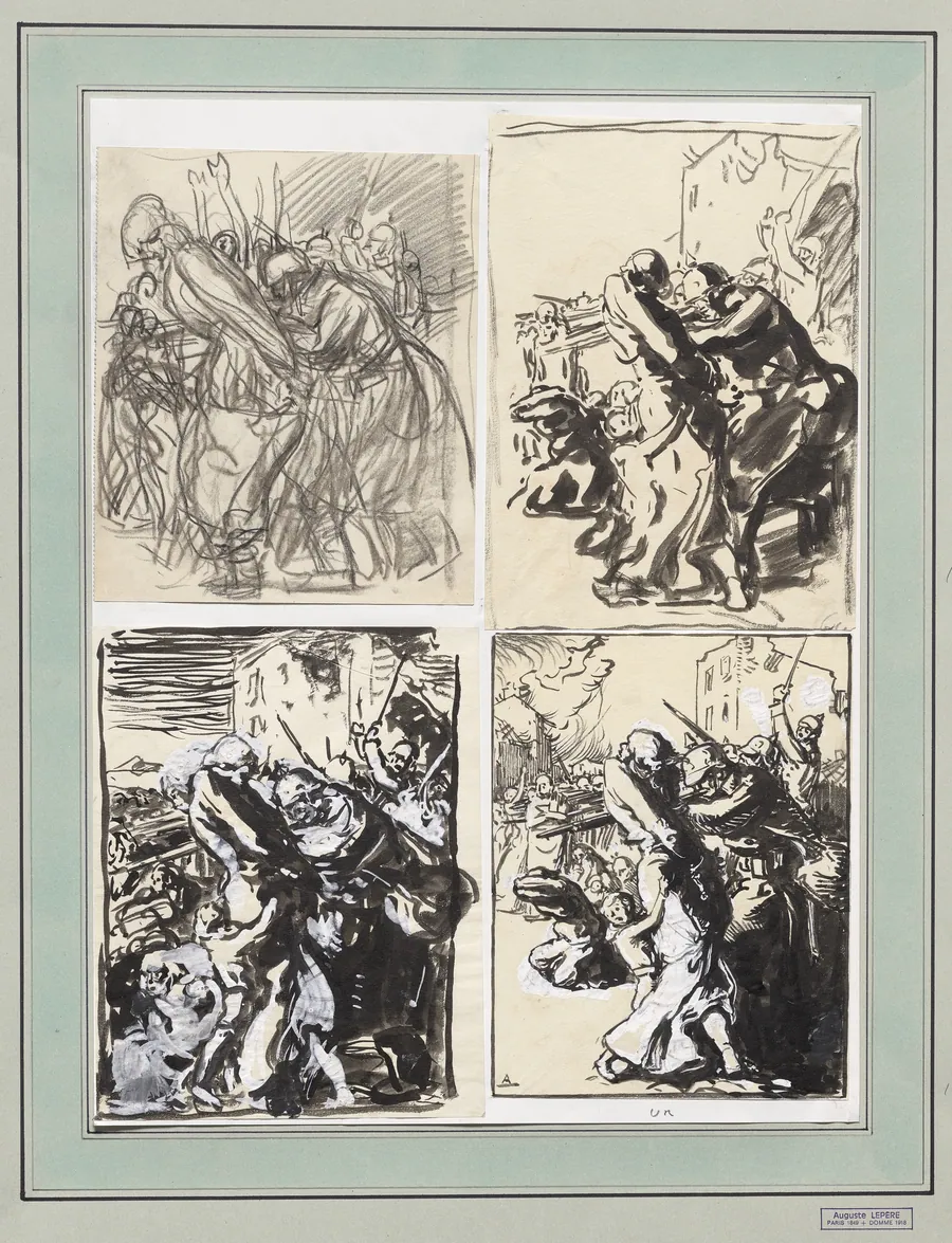 Fusilade dans une rue by Auguste Louis Lepère