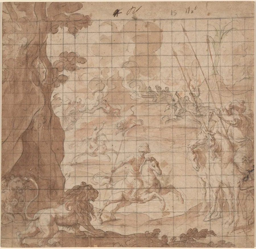 The Lion Hunt by Vicencio Carducho
