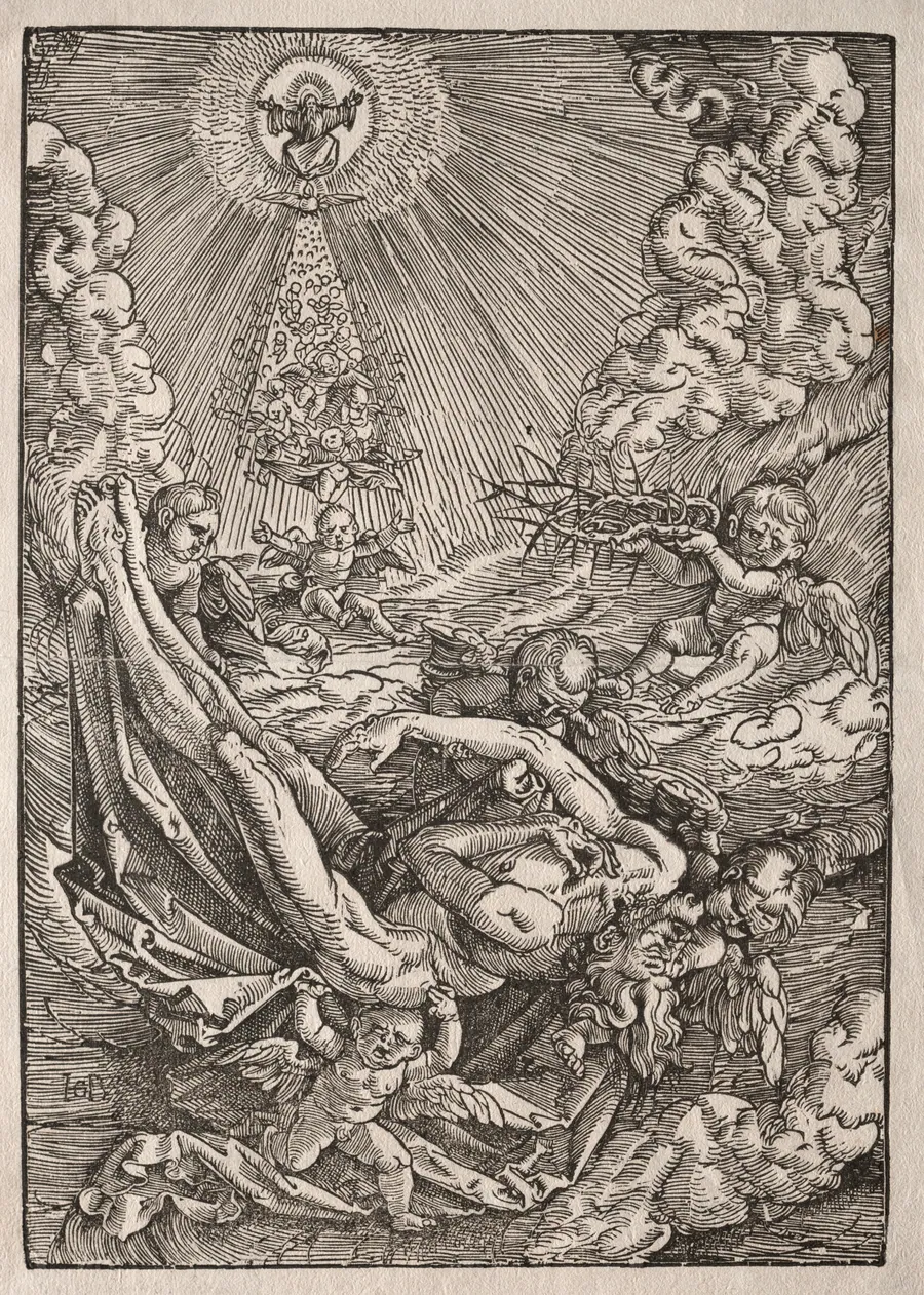 Christ Carried to Heaven by Angels by Hans Baldung