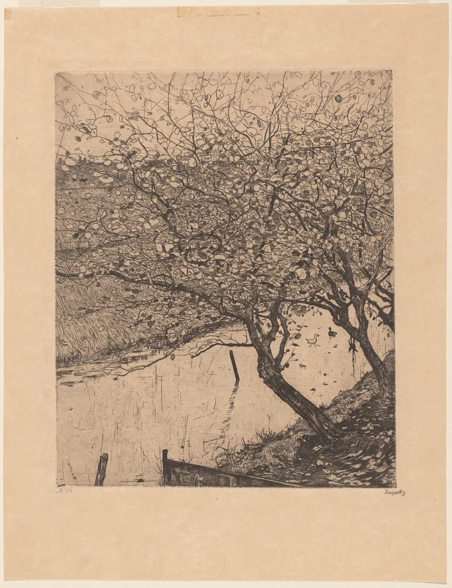Apple Trees along the Side of a Ditch by Pieter Dupont
