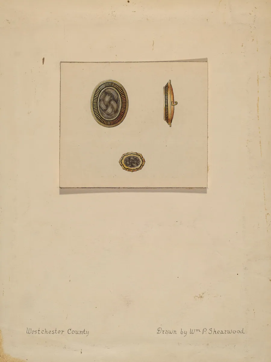 Hair Brooch and Ring by William P. Shearwood