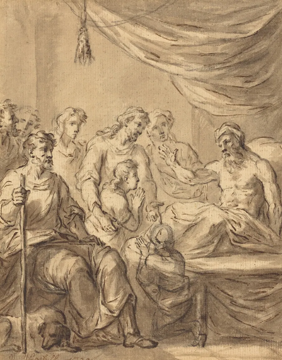 Jacob Allowing Benjamin to Go to Egypt with His Brothers by Sir James Thornhill