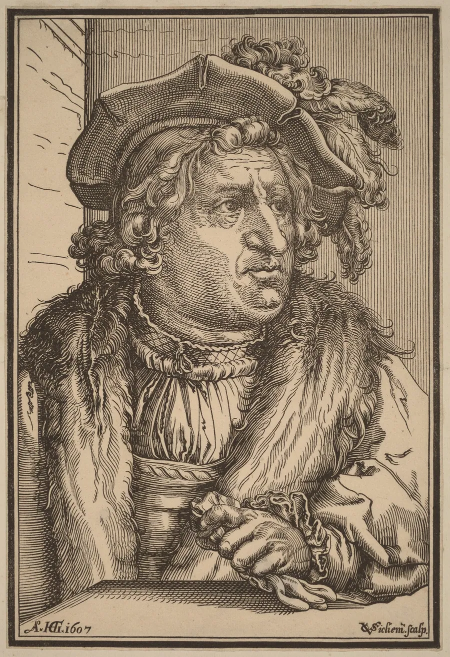 Man with a Plumed Cap by Christoffel van Sichem I