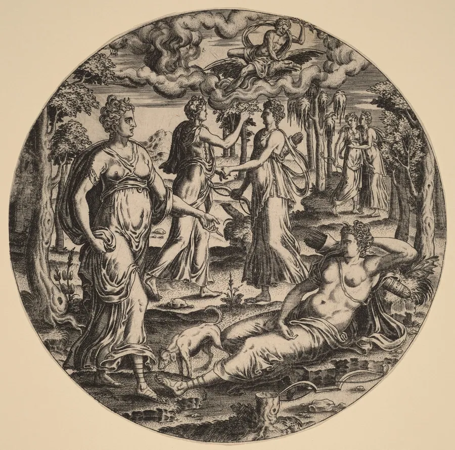 Diana and Her Nymphs in a Garden by Abraham de Bruyn