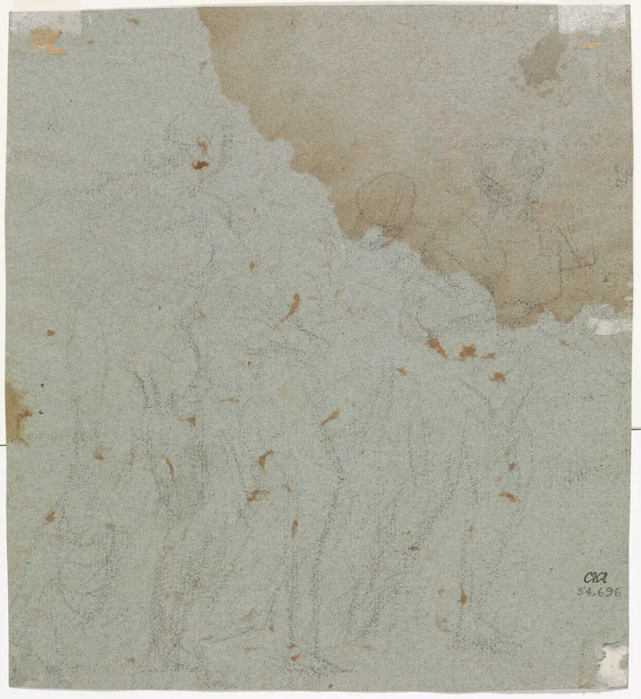 Sketch for Lot and His Daughters (verso) by Pietro da Cortona