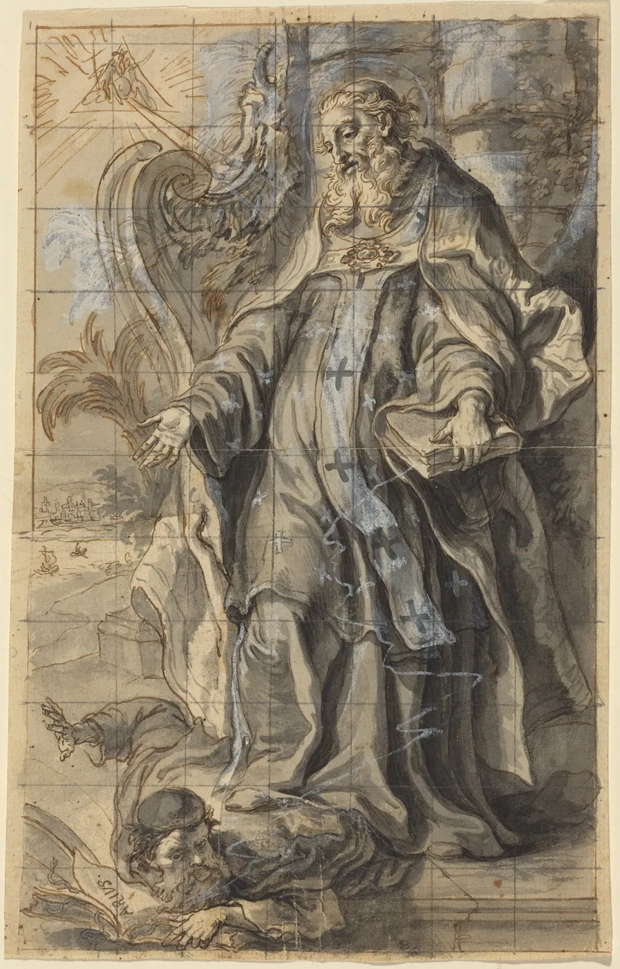 Saint Ambrose Suppressing Heresy by Gottfried Bernhard Götz