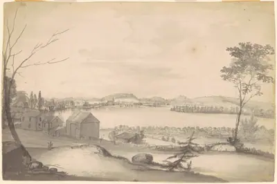 Study for "View of Springfield on the Connecticut River"