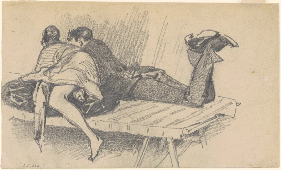 Couple on a Cot by John Singer Sargent