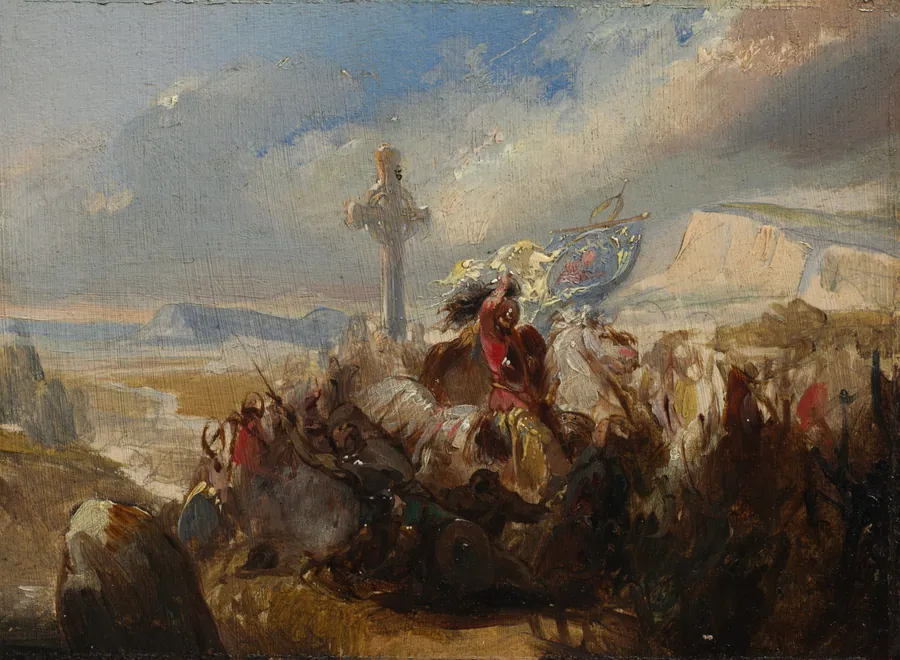 Battle of Poitiers, 25 October 732 by Baron Charles de Steuben