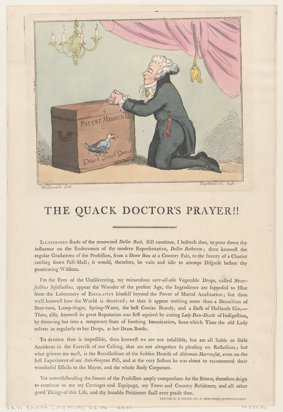 The Quack Doctor's Prayer!! by Thomas Rowlandson