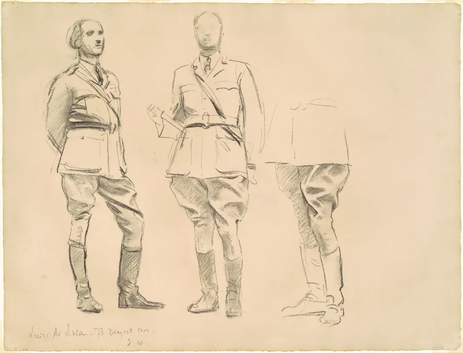 Studies for "General Officers of World War I" by John Singer Sargent