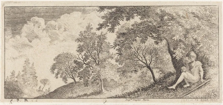 The Small Shepherd Seated by Emmanuel Phélippes-Beaulieu