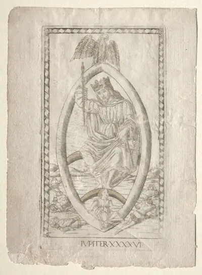 Jupiter (from the Tarocchi, series A: Firmaments of the Universe, #46)
