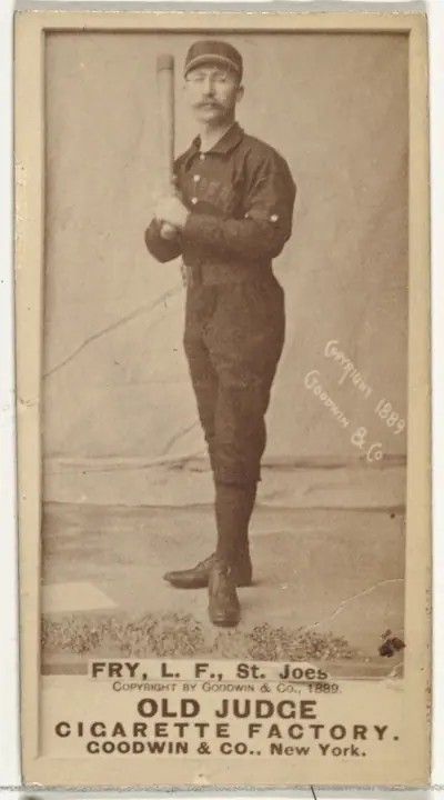 William J. Frey, Left Field, St. Joseph Clay Eaters, from the Old Judge series (N172) for Old Judge Cigarettes